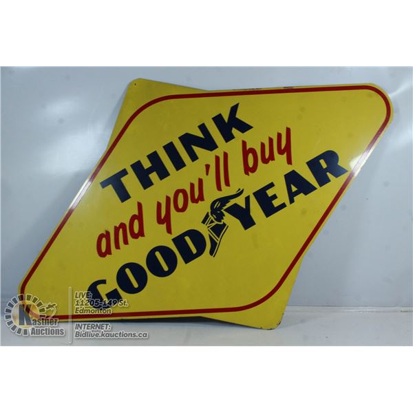 GOODYEAR TIRE METAL SIGN