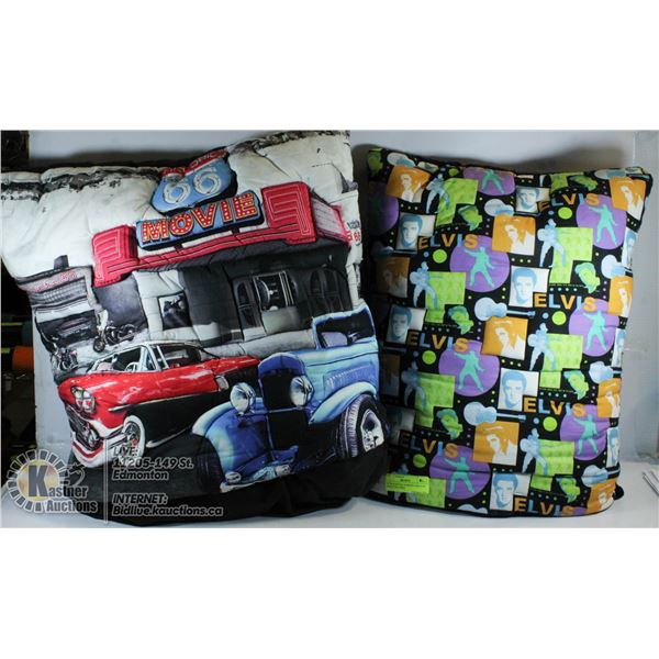 ELVIS & ROUTE 66 MOVIE DRIVE IN (QUILT PILLOWS)