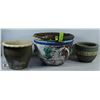 Image 1 : LOT OF 3 COLOURFUL GARDEN POTS
