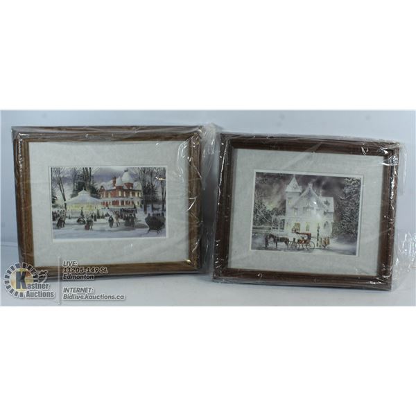 PRINTS WINTER SCENES SET OF TWO