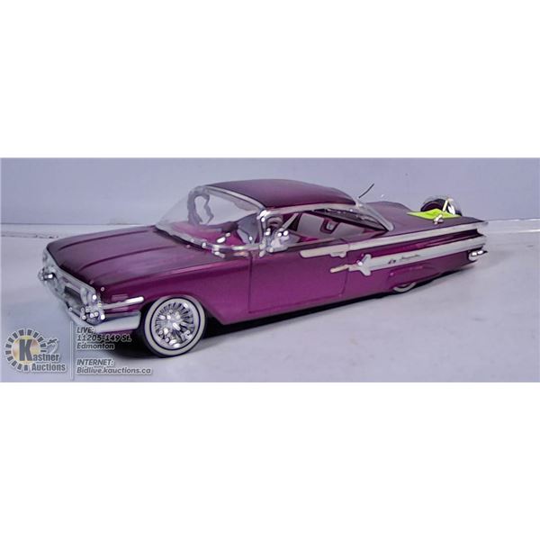 DIE CAST VEHICLE - 1960 CHEVY IMPALA (PURPLE)