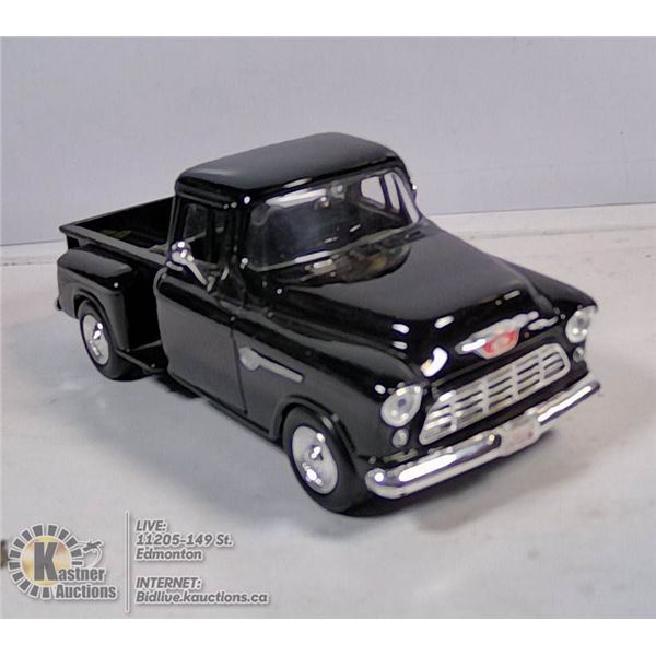 DIE CAST VEHICLE - 1955 CHEVY PICKUP (BLACK)