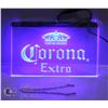 Image 1 : LIGHTED NEON BLUE "CORONA EXTRA" SIGN