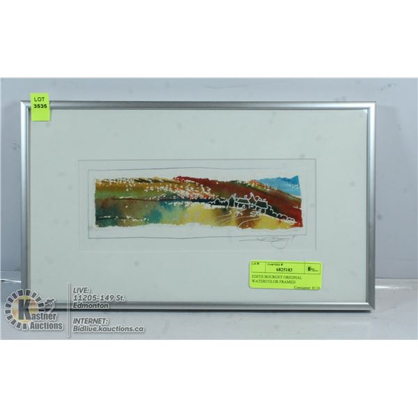 EDITH BOURGET ORIGINAL WATERCOLOR FRAMED