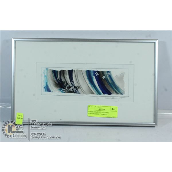 EDITH BOURGET ORIGINAL WATERCOLOR FRAMED