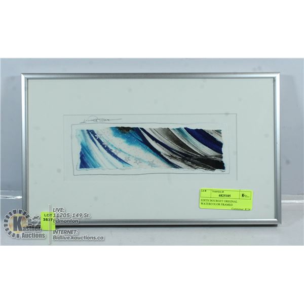 EDITH BOURGET ORIGINAL WATERCOLOR FRAMED