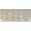 Image 1 : ASIAN INCENSE BURNERS FIVE WHITE