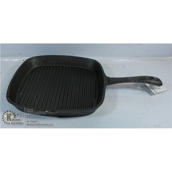 NEW 9" X 9" SQUARE CAST IRON GRIDDLE