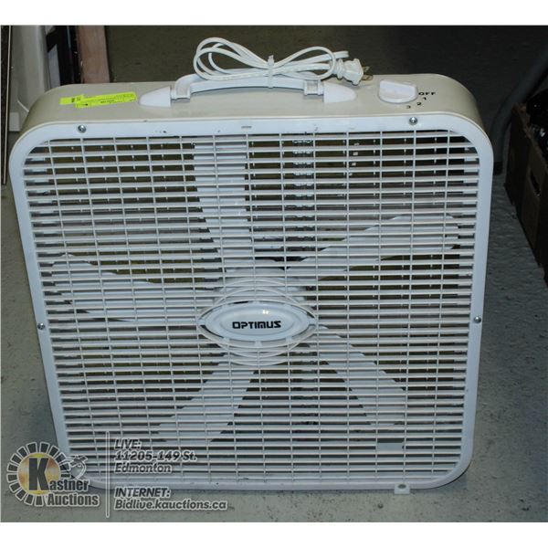 OPTIMUS 3-SPEED HIGH CAPACITY FLOOR FAN -
