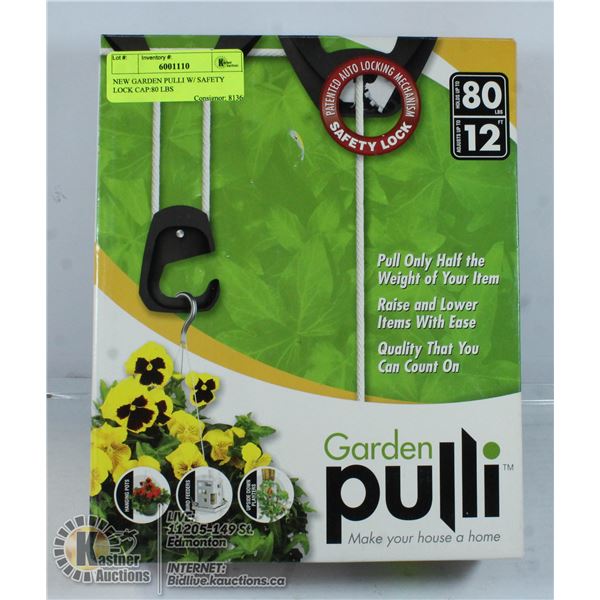 NEW GARDEN PULLI W/ SAFETY LOCK CAP:80 LBS