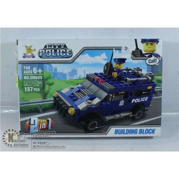 157 PCS BUILDING BLOCKS CITY POLICE