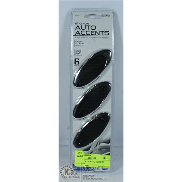 NEW STICK ON AUTO ACCENTS PACK OF 6