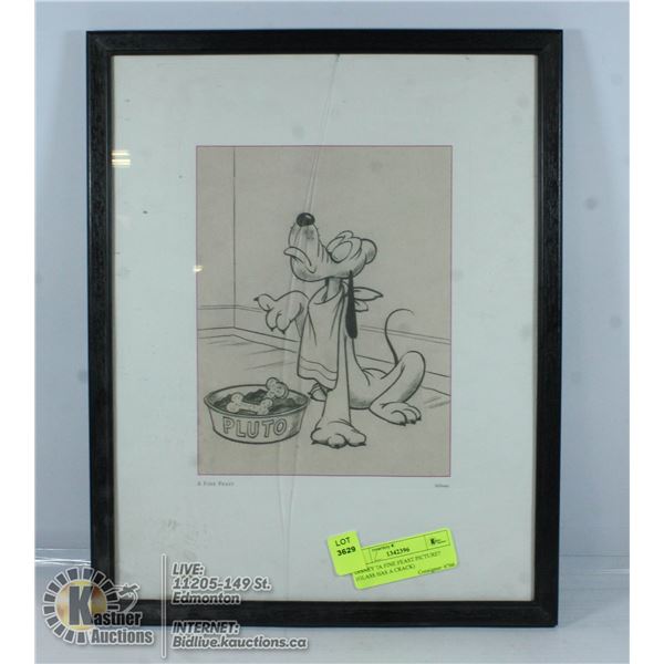 DISNEY ?A FINE FEAST PICTURE? (GLASS HAS A CRACK)