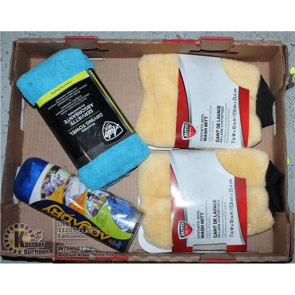 LOT OF NEW CAR WASH ITEMS