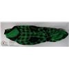 Image 1 : GREEN FLANNEL DOG COAT SIZE XL.