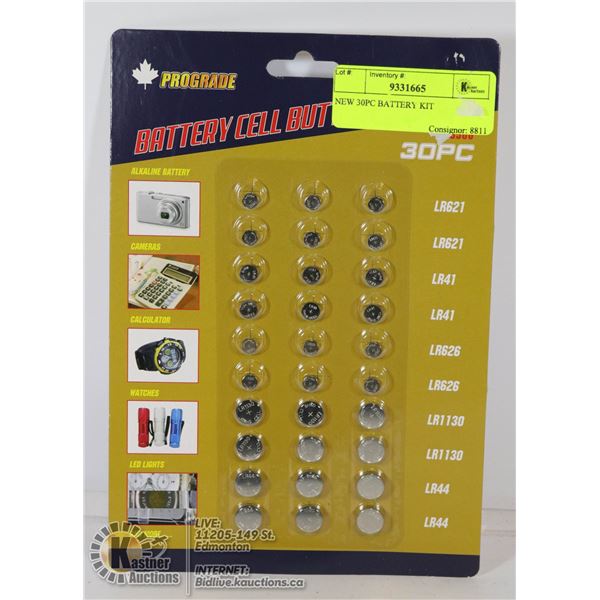 NEW 30PC BATTERY KIT