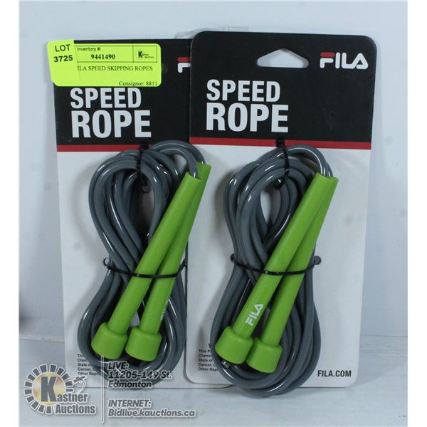 2 NEW FILA SPEED SKIPPING ROPES