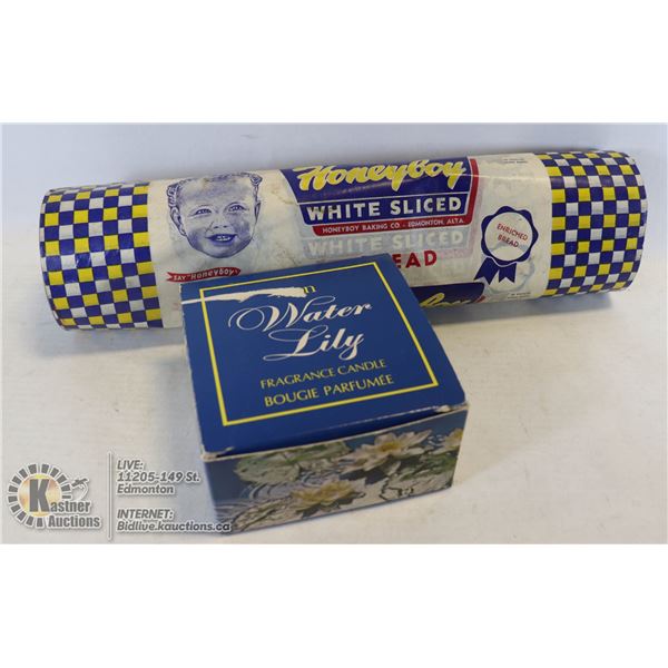 NEW OLD STOCK LARGE WATER LILY SCENTED CANDLE