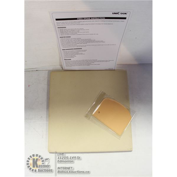 UNICOOK 12" X 12" SQUARE PIZZA STONE.