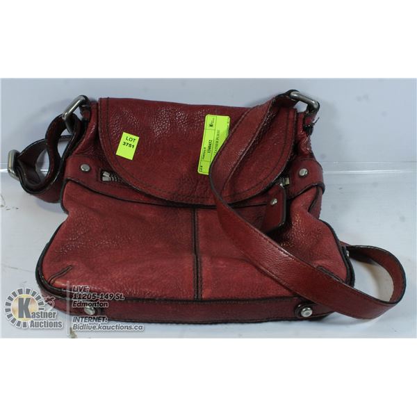 FOSSIL RED LEATHER PURSE AUTHENTIC