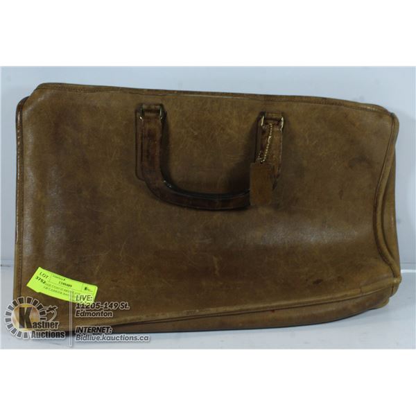 VINTAGE COACH BRIEFCASE LAPTOP CARRIER BAG LEATHER