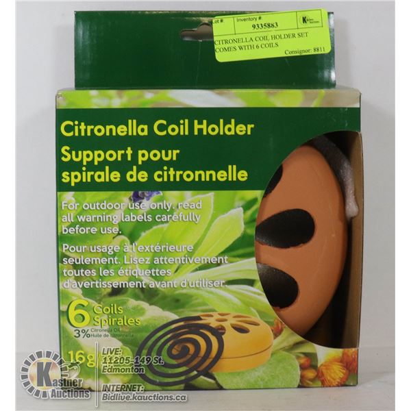 CITRONELLA COIL HOLDER SET COMES WITH 6 COILS