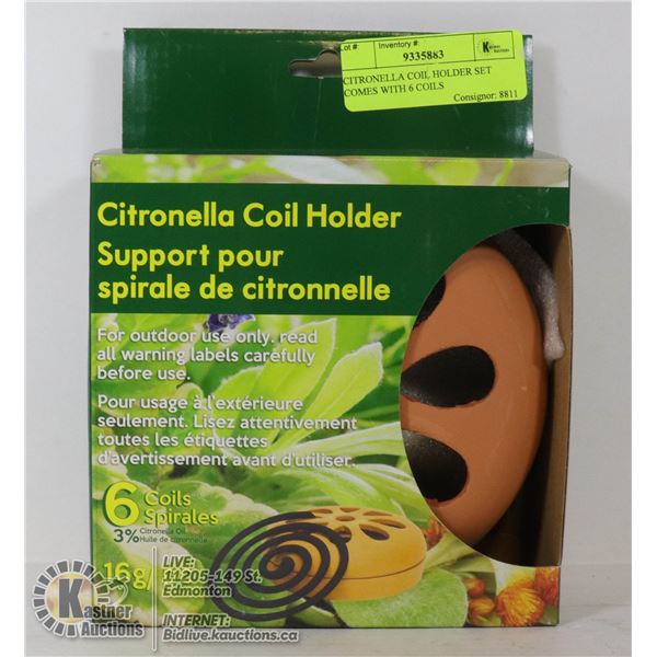CITRONELLA COIL HOLDER SET COMES WITH 6 COILS