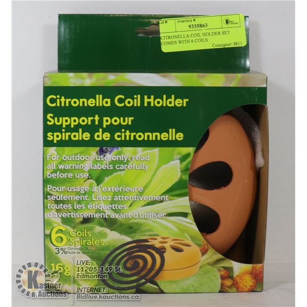 CITRONELLA COIL HOLDER SET COMES WITH 6 COILS