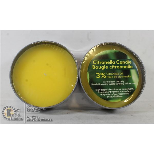 NEW 2 PACK OF CITRONELLA CANDLES