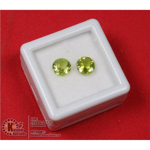 #173-GREEN PERIDOT GEMSTONES 1.80ct/7mm