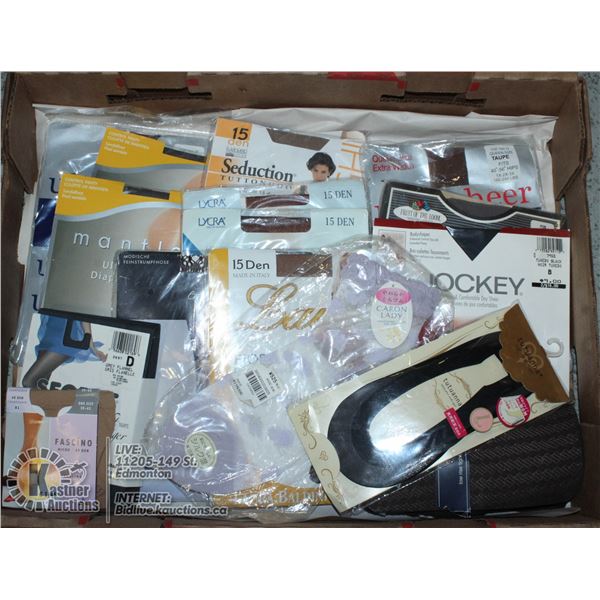 FLAT OF PANTY HOSE (SIZES M & L) INCL. SOME