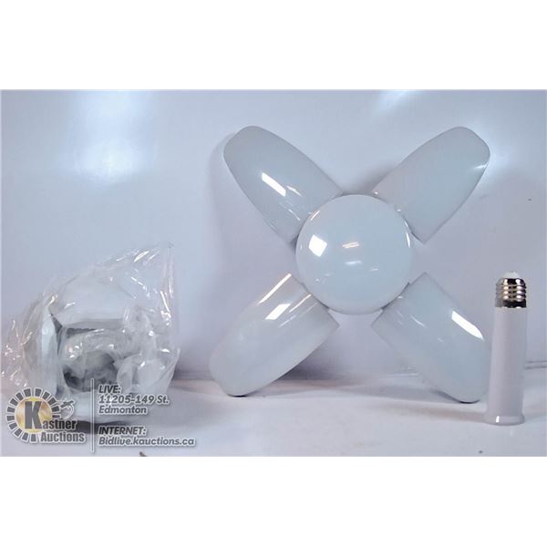 TWO GARAGE LED FAN LIGHTS.