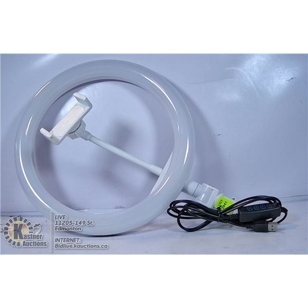 RING LIGHT WITH PHONE HOLDER.