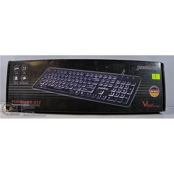 PERIBOARD-317 BACKLIT WIRED KEYBOARD.