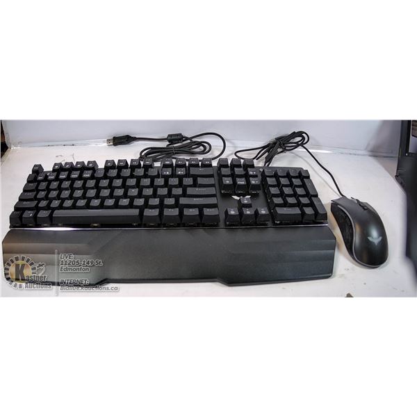 HAVIT MECHANICAL GAMING KEYBOARD AND MOUSE.
