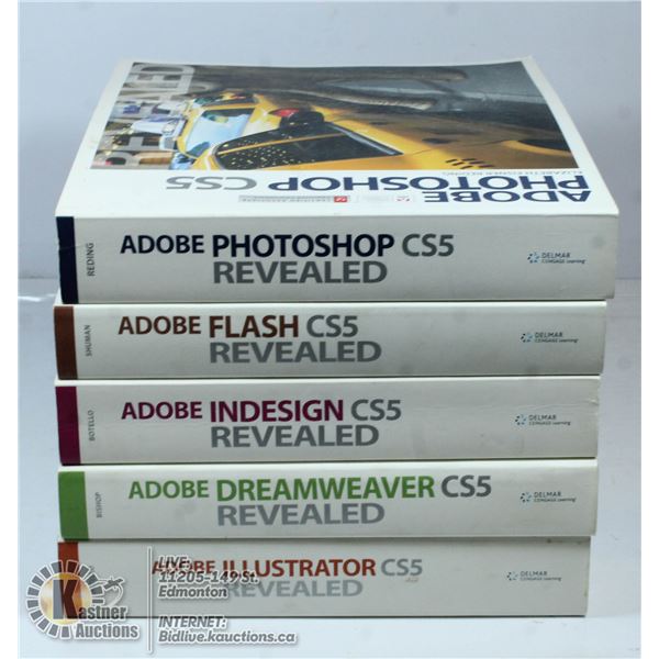 LOT OF ADOBE CS5 REVEALED MANUALS