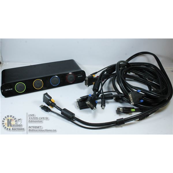 BELKIN SOHO 4 CHANNEL VGA / USB SWITCH WITH CABLES
