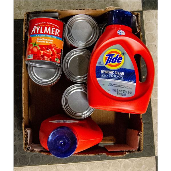 DICED TOMATOES AND 10X HYGENIC CLEAN TIDE