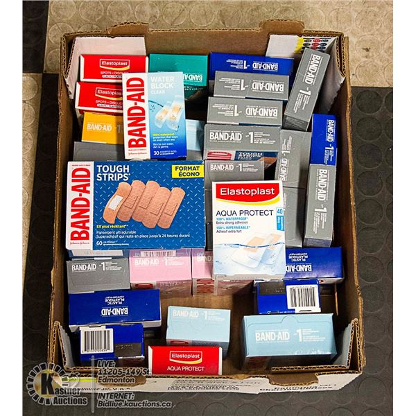 FLAT LOT OF BRAND NAME BAND-AIDS