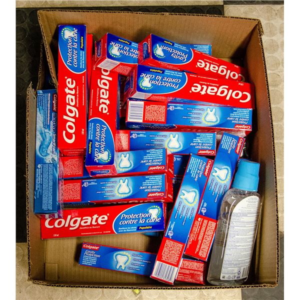 FLAT OF MOSTLY TOOTHPASTE LOT
