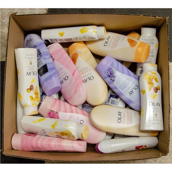 FLAT LOT OF OLAY SKIN PRODUCTS