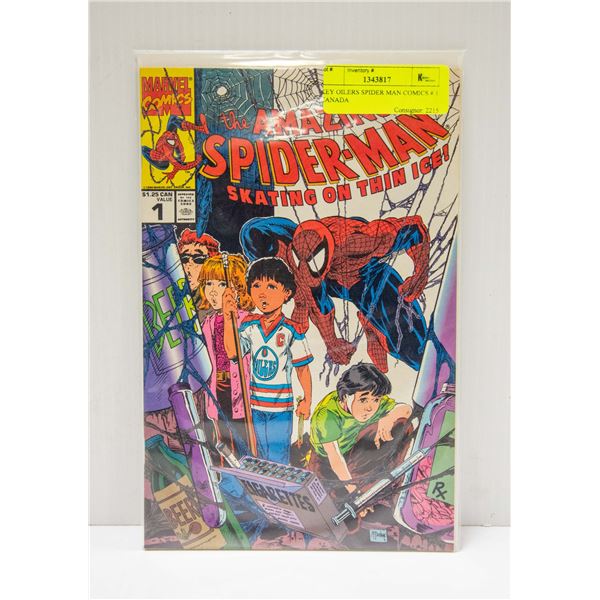 KEY OILERS SPIDER MAN COMICS # 1 CANADA
