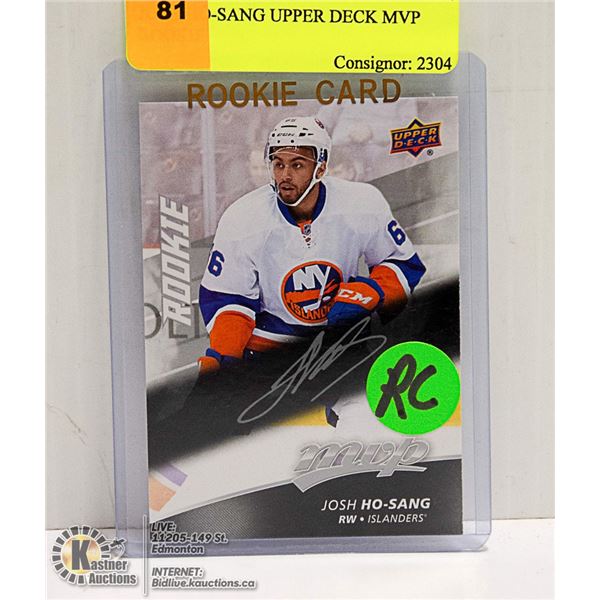 JOSH HO-SANG UPPER DECK MVP ROOKIE