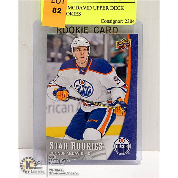 CONNOR MCDAVID UPPER DECK STAR ROOKIES
