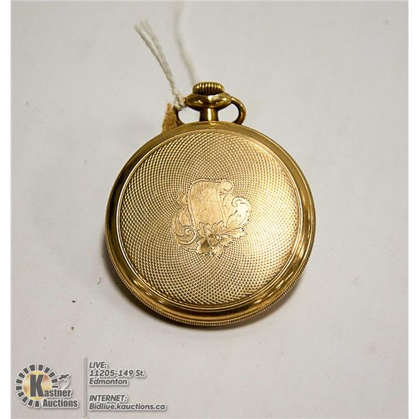 LVOR GOLD PLATE 16 JEWEL POCKET WATCH