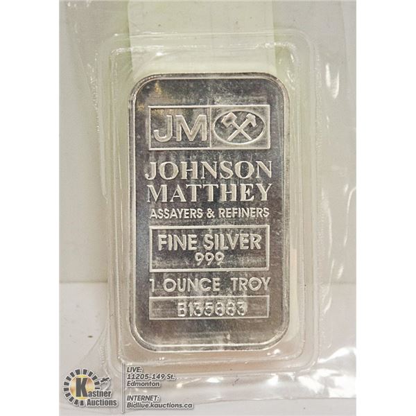 JM TROY OUNCE SILVER BAR