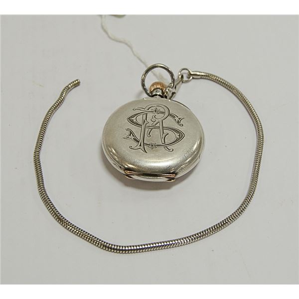 VINTAGE HUNTER CASE WITH WINDOW POCKET WATCH