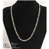Image 1 : .925 SOLID SILVER ITALIAN FIGARO LINK CHAIN 20"