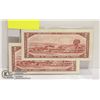Image 2 : 1954 CONSEC S/N PAIR CANADIAN $2 BILL