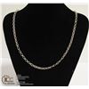 Image 1 : VINTAGE .925 SOLID SILVER LADDER LINK CHAIN 28"